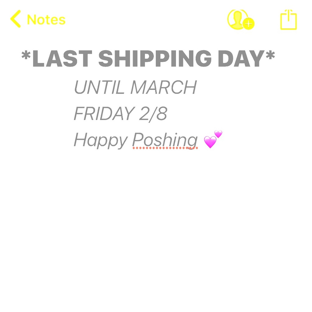 LAST SHIPPING DAY UNTIL MARCH